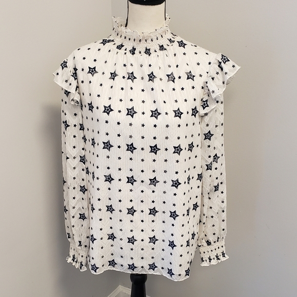 Ted Baker Star Ruffle High Neck Blouse NEW - Picture 7 of 7